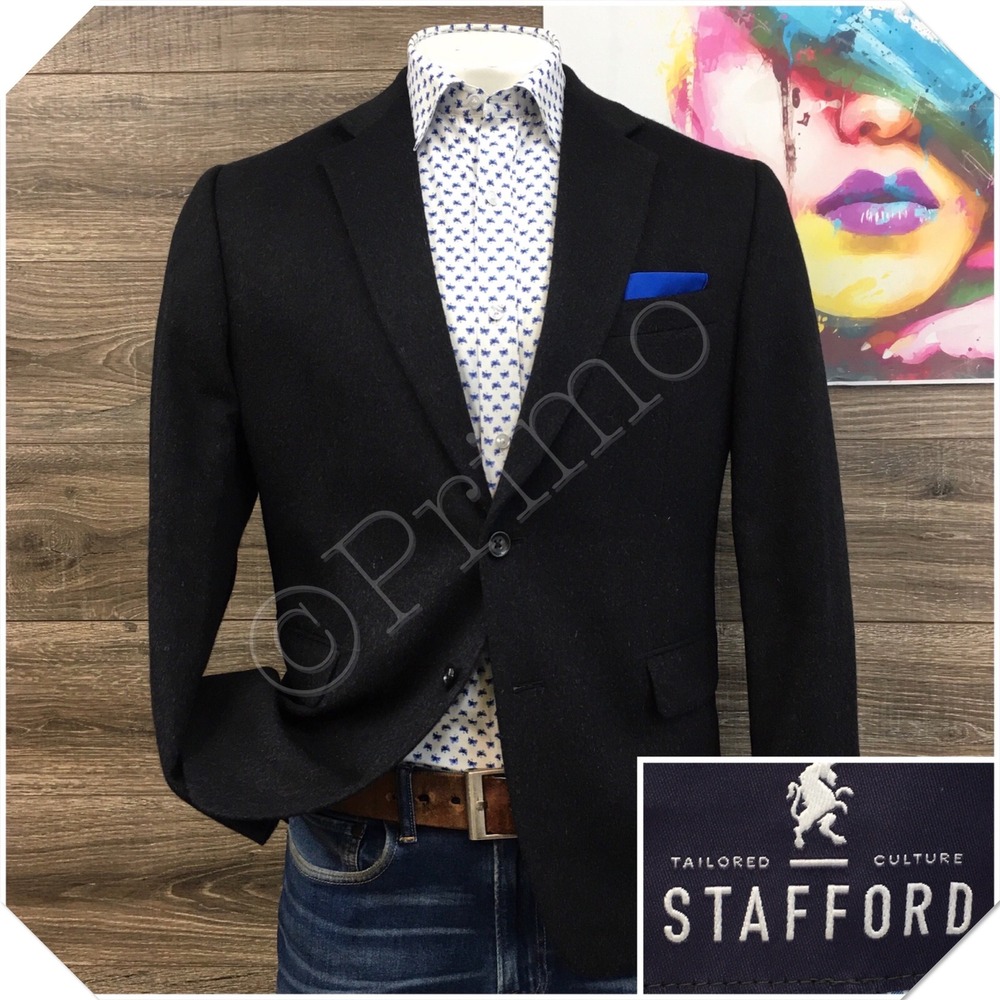 Stafford Mens Size 42S Camel Hair Sport Coat Blazer Jacket Casual Suit